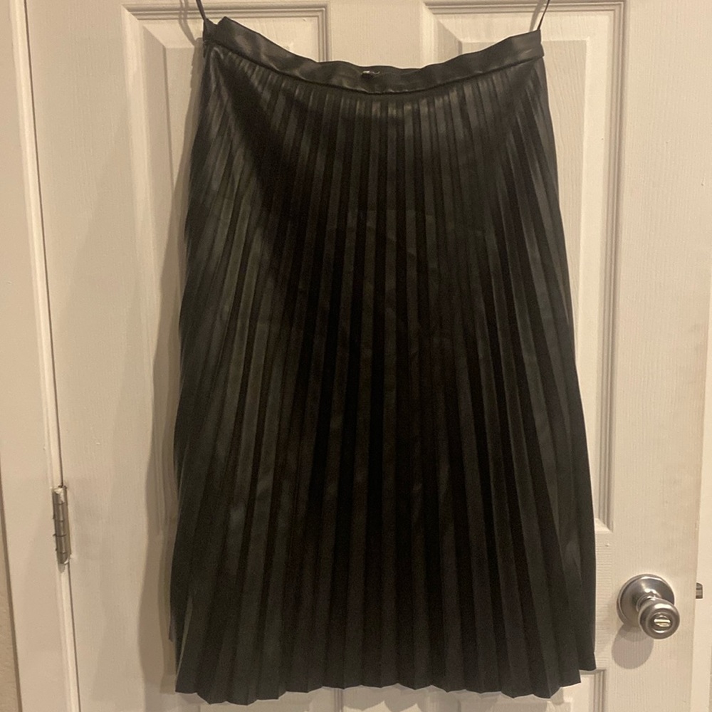 7 for all mankind A line faux leather skirt.